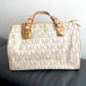 MICHAEL Michael Kors Ivory/ Beige Boston Bag